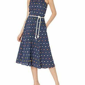 Ella Moss Halter Christina Pick Dot  Dress Size S
